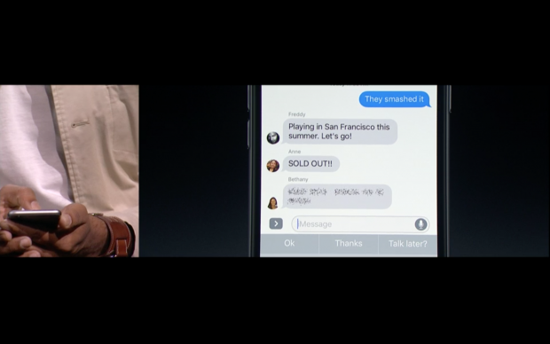 Apple zeigt iOS 10. (Bild: Apple/Screenshot: Golem.de)